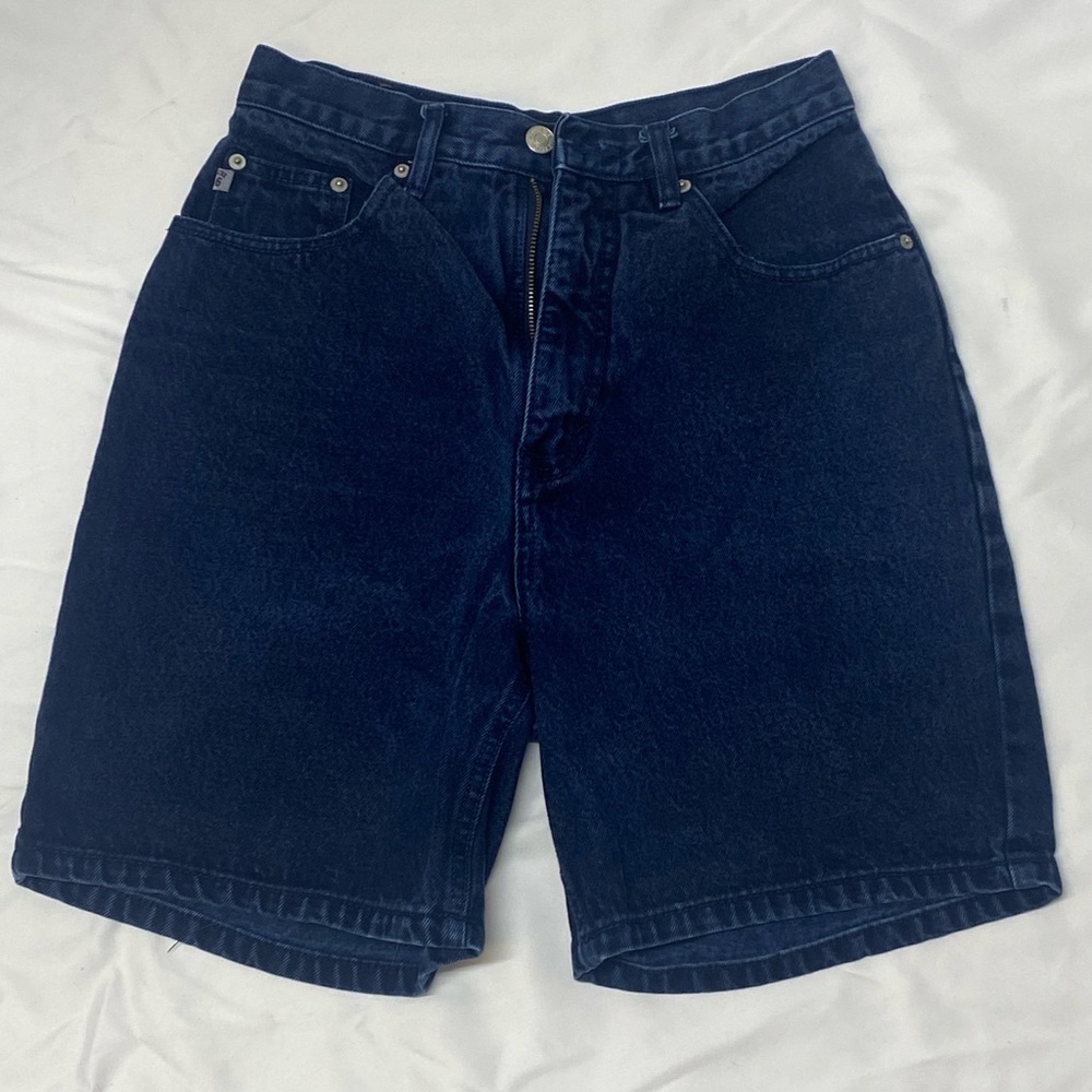 Route 66 Navy Blue Jean Shorts Women's Size 5/6 High Waisted Relaxed Fit - Picture 6 of 8
